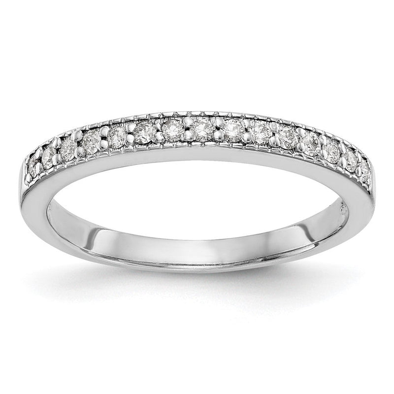 14K Weißgold Ehering mit natürlichen Diamanten