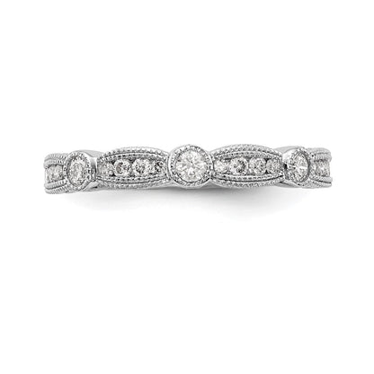 14K Weißgold Ehering mit natürlichen Diamanten