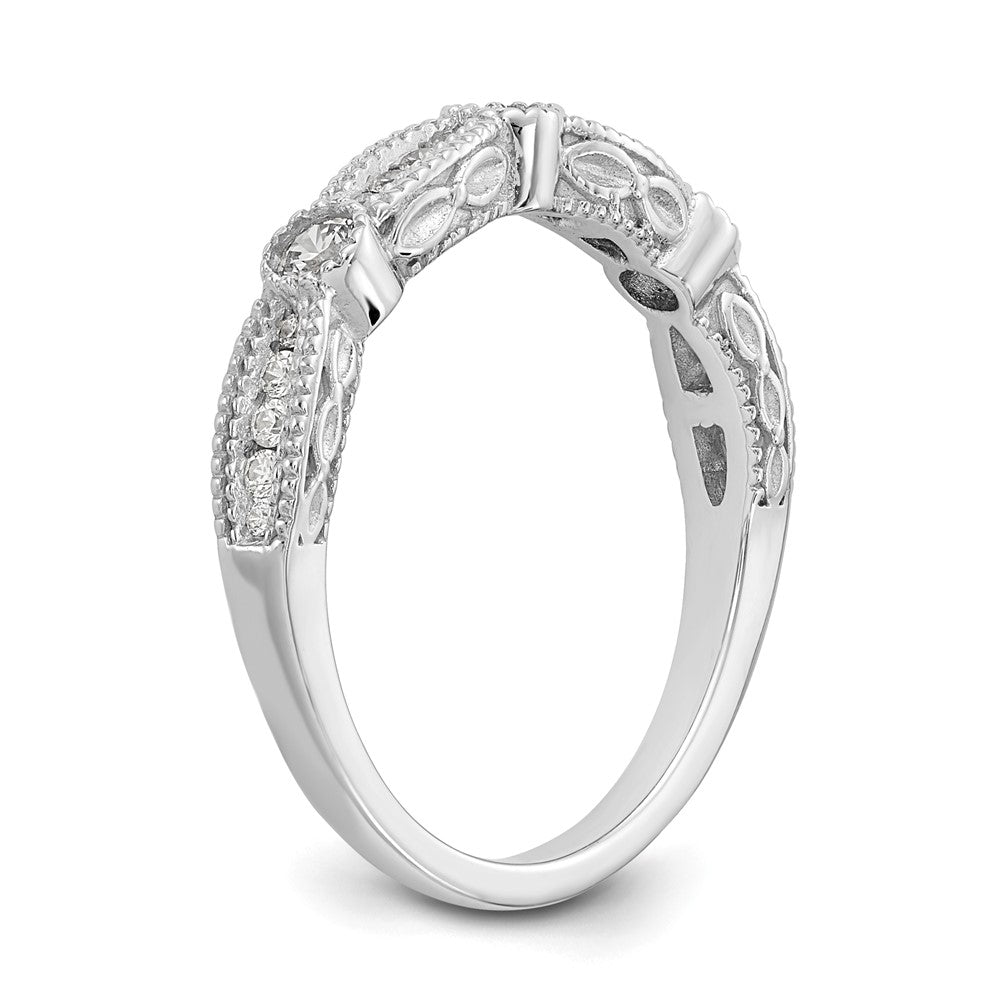 14K Weißgold Ehering mit natürlichen Diamanten