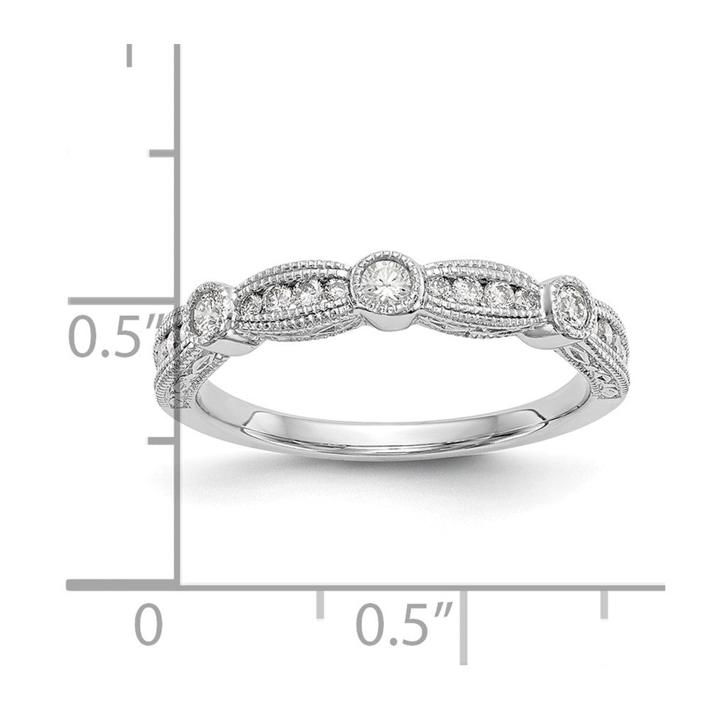 14K Weißgold Ehering mit natürlichen Diamanten