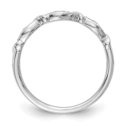 14K Weißgold Ring mit echten Diamanten