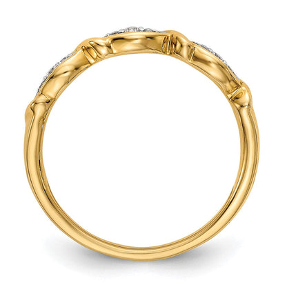 14K Gelbgold Ring mit echten Diamanten