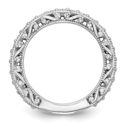 14K Weißgold Ring mit Diamanten