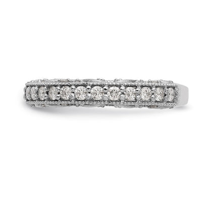 14K Weißgold Ring mit Diamanten