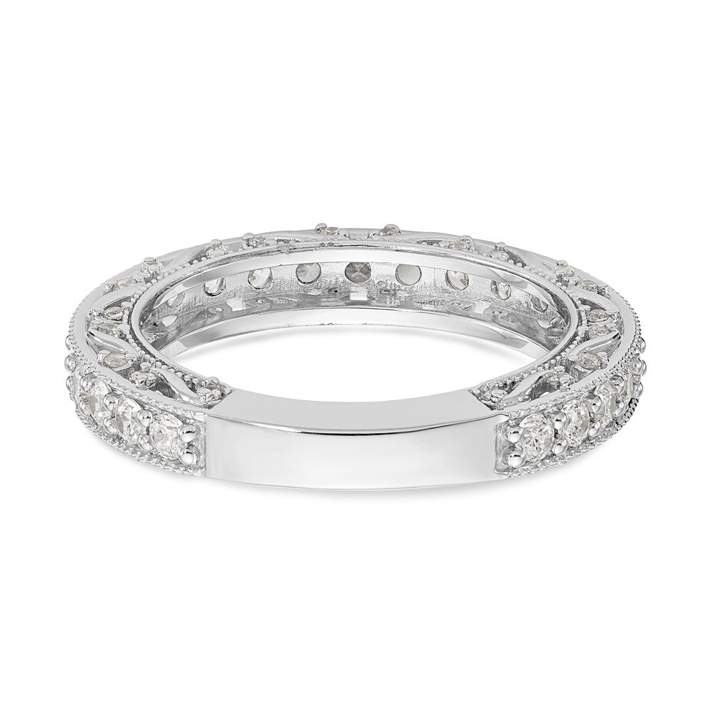 14K Weißgold Ring mit Diamanten