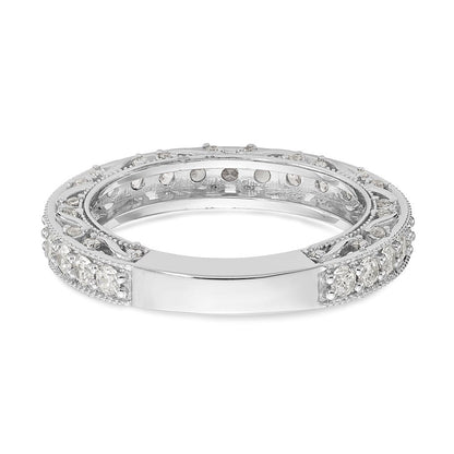 14K Weißgold Ring mit Diamanten