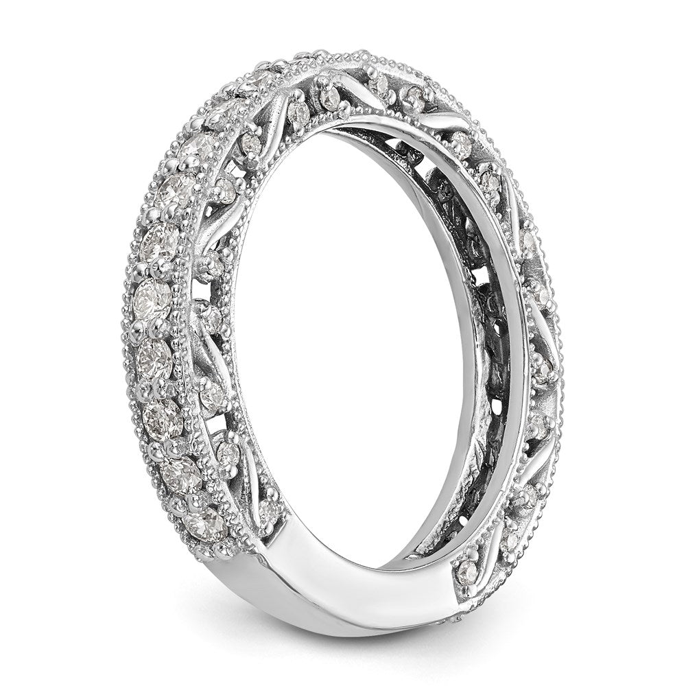 14K Weißgold Ring mit Diamanten