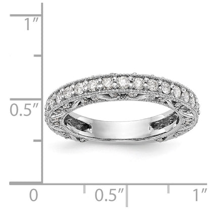 14K Weißgold Ring mit Diamanten