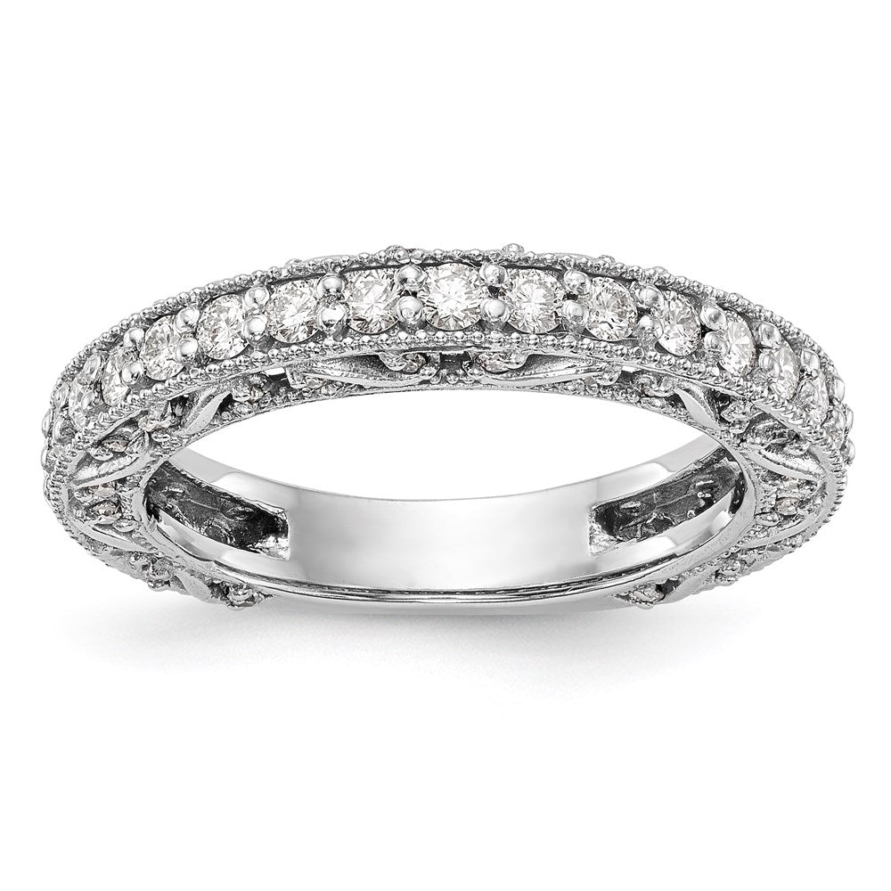 14K Weißgold Ring mit Diamanten