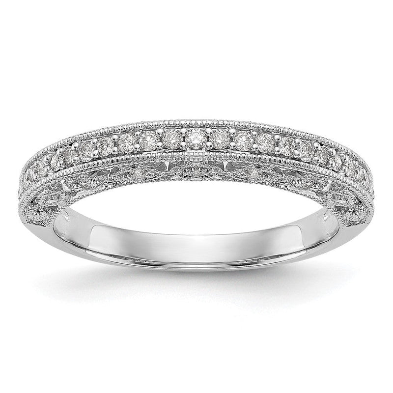 14K Weißgold Ehering mit natürlichen Diamanten