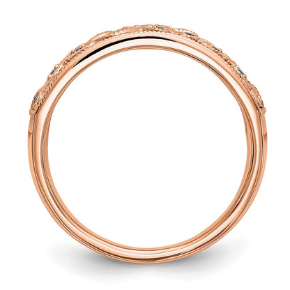 14K Roségold Ring mit echten Diamanten