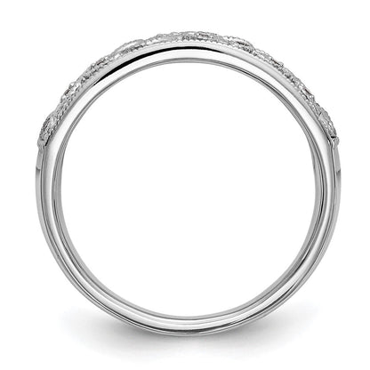 14K Weißgold Ehering für Damen mit natürlichen Diamanten, 0,06 ct Gesamtgewicht