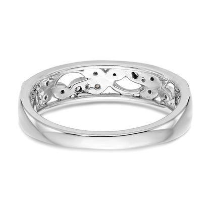 14K Weißgold Ehering für Damen mit natürlichen Diamanten, 0,06 ct Gesamtgewicht