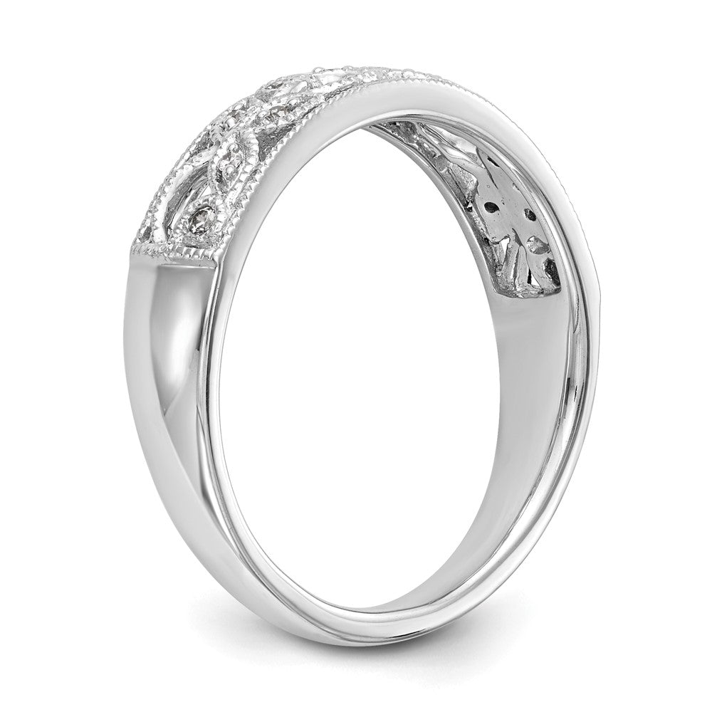 14K Weißgold Ehering für Damen mit natürlichen Diamanten, 0,06 ct Gesamtgewicht