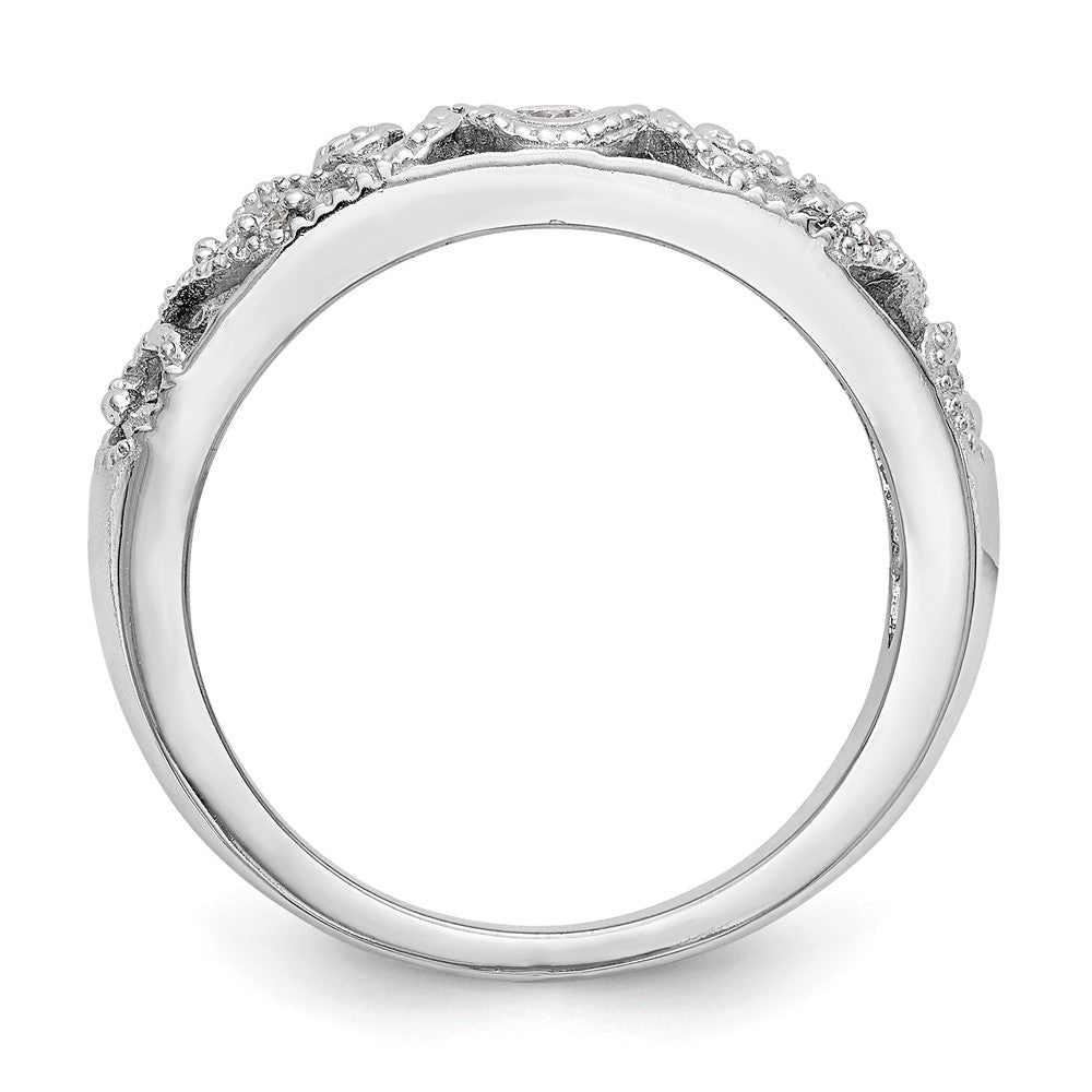 14K Weißgold Ehering mit natürlichem Diamant