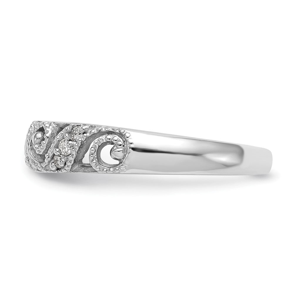 14K Weißgold Ehering mit natürlichem Diamant