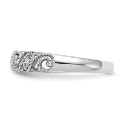 14K Weißgold Ehering mit natürlichem Diamant