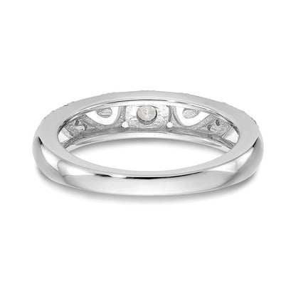 14K Weißgold Ehering mit natürlichem Diamant