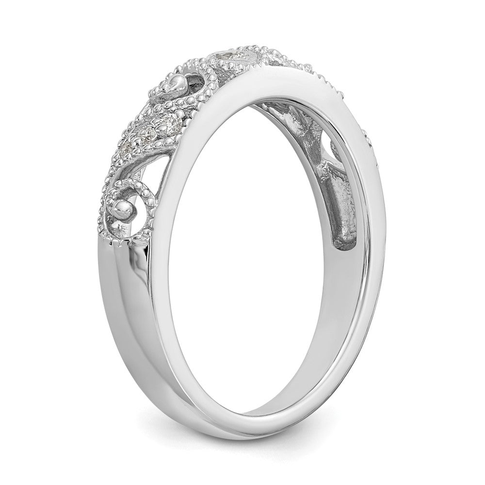 14K Weißgold Ehering mit natürlichem Diamant