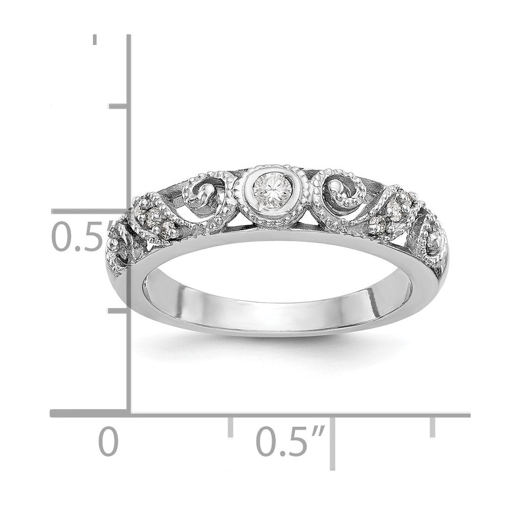 14K Weißgold Ehering mit natürlichem Diamant