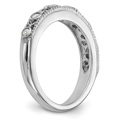 14K Weißgold Ehering mit natürlichem Diamant
