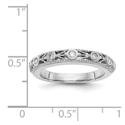 14K Weißgold Ehering mit natürlichem Diamant