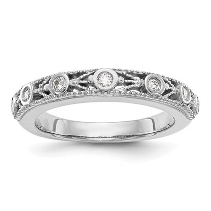 14K Weißgold Ehering mit natürlichem Diamant