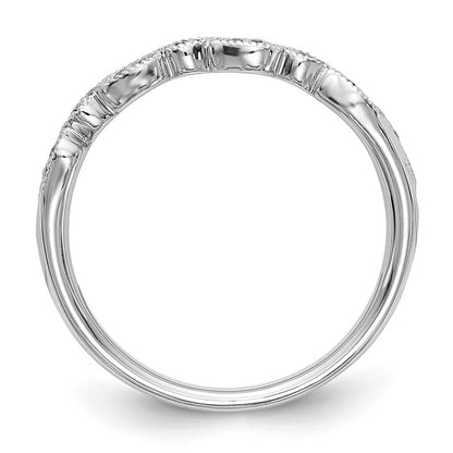 Ehering aus 14K Weißgold mit natürlichen Diamanten