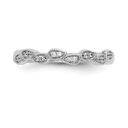 Ehering aus 14K Weißgold mit natürlichen Diamanten