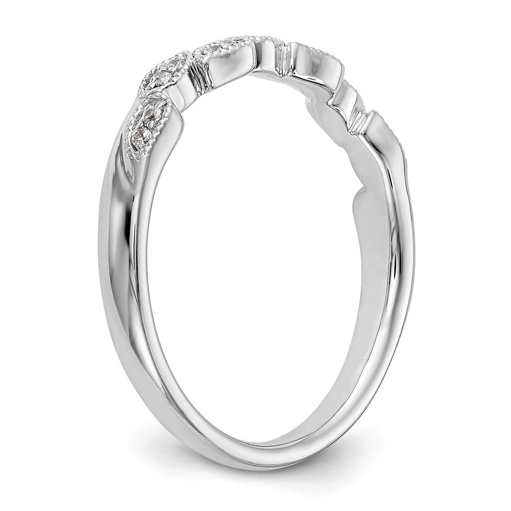 Ehering aus 14K Weißgold mit natürlichen Diamanten