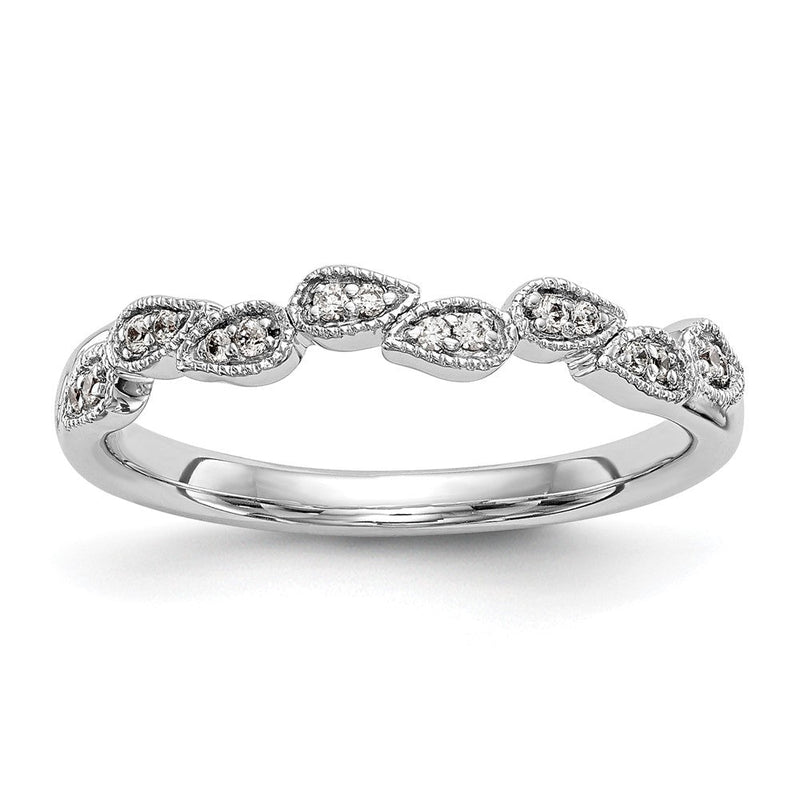 Ehering aus 14K Weißgold mit natürlichen Diamanten