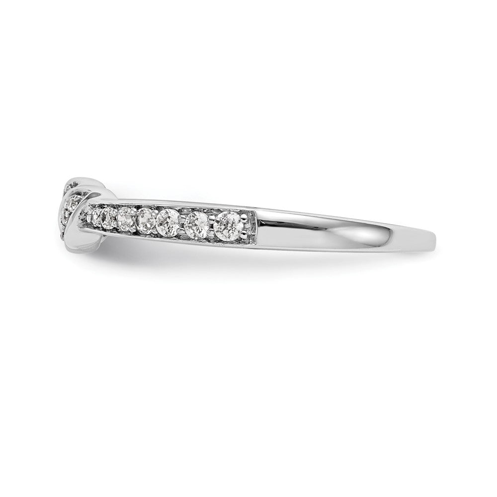 14K Weißgold Ehering mit natürlichen Diamanten 0,192 ct