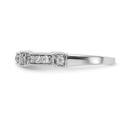 14K Weißgold Ehering mit natürlichen Diamanten, 0,195 ct. Gesamtgewicht