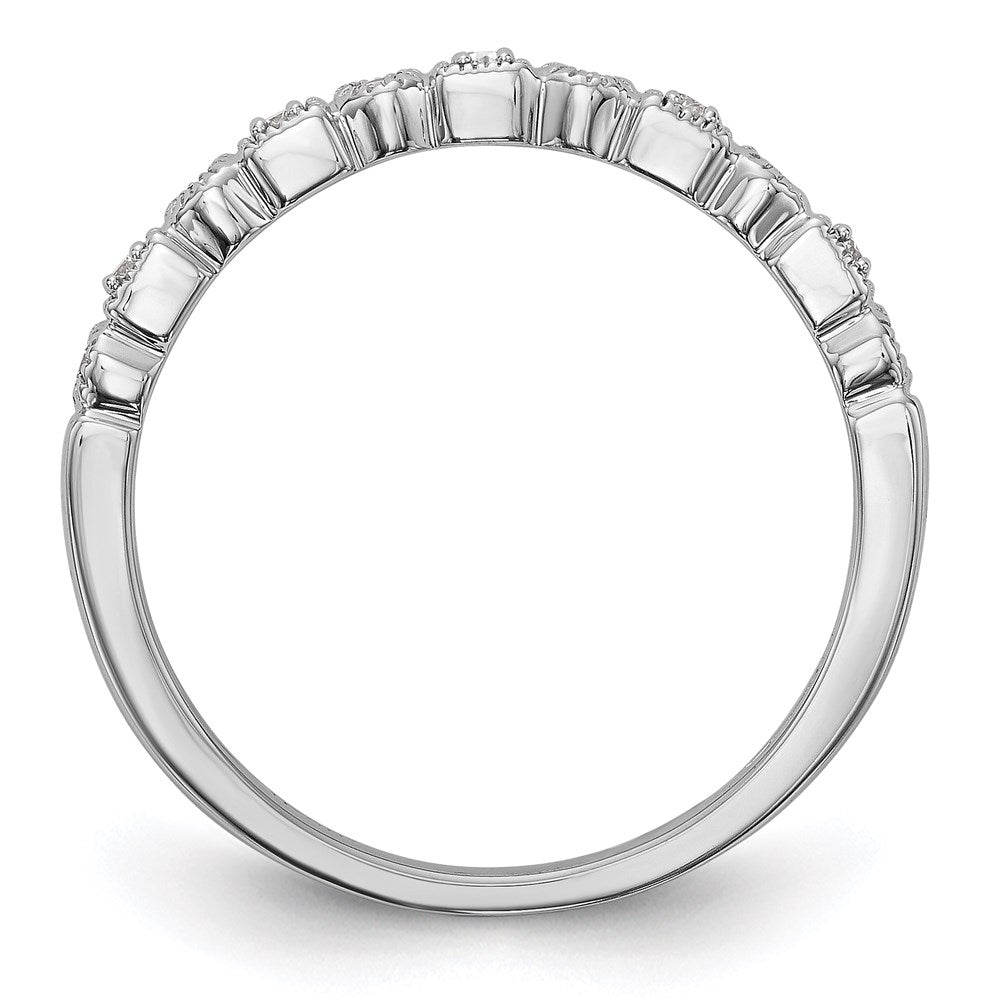 14K Weißgold Diamant-Ring