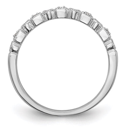 14K Weißgold Diamant-Ring