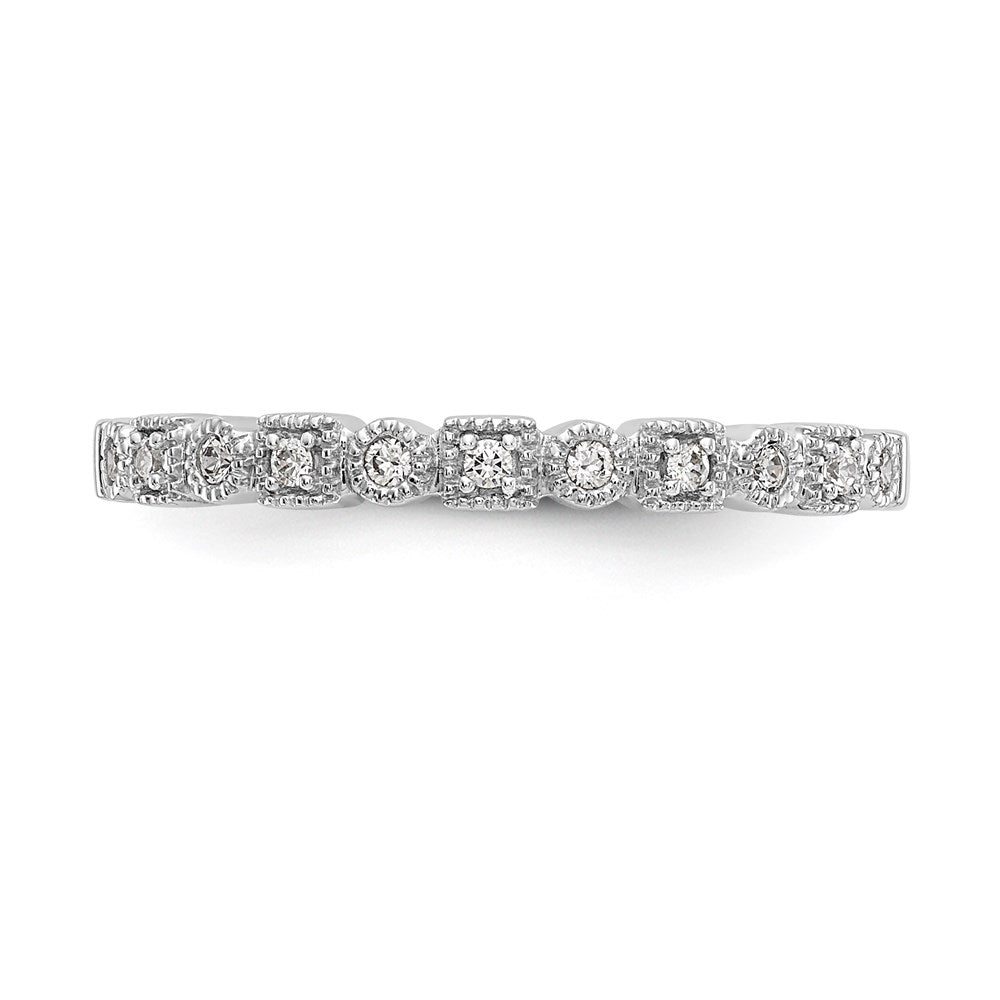 14K Weißgold Diamant-Ring