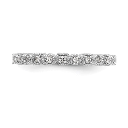 14K Weißgold Diamant-Ring