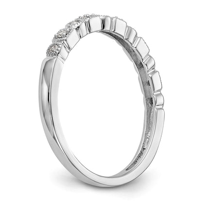 14K Weißgold Diamant-Ring