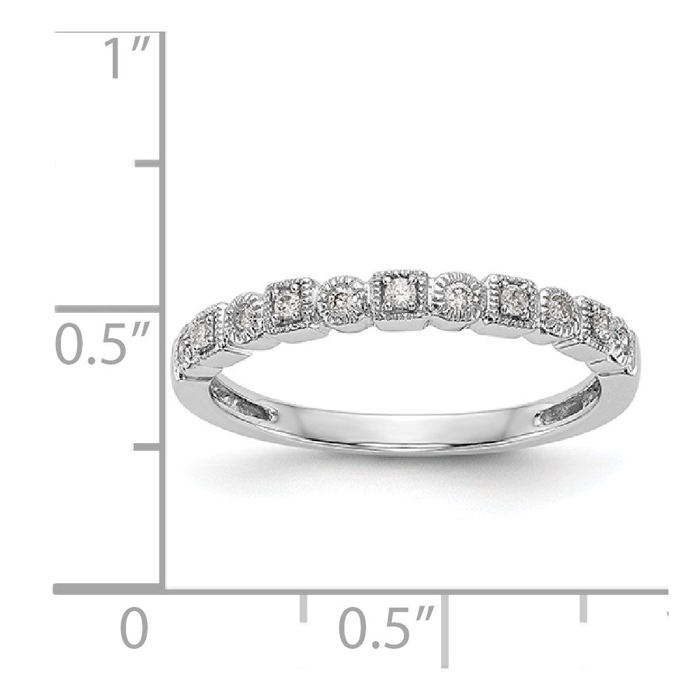 14K Weißgold Diamant-Ring