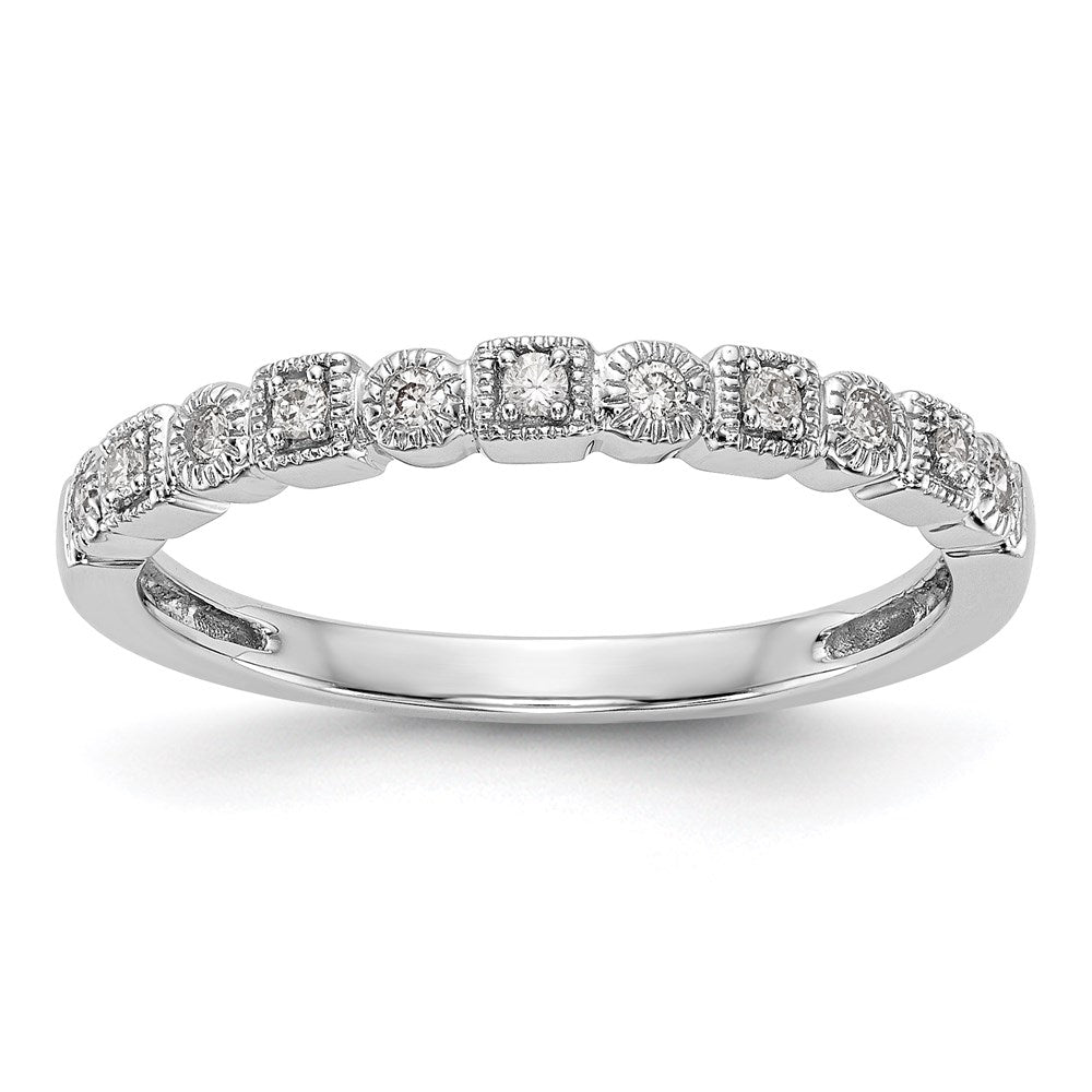 14K Weißgold Diamant-Ring