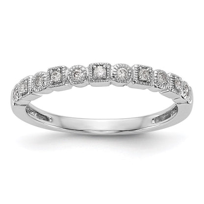 14K Weißgold Diamant-Ring