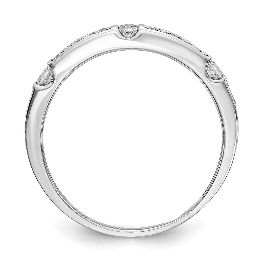 14K Weißgold Ehering mit natürlichen Diamanten, 0,19 ct Gesamtgewicht