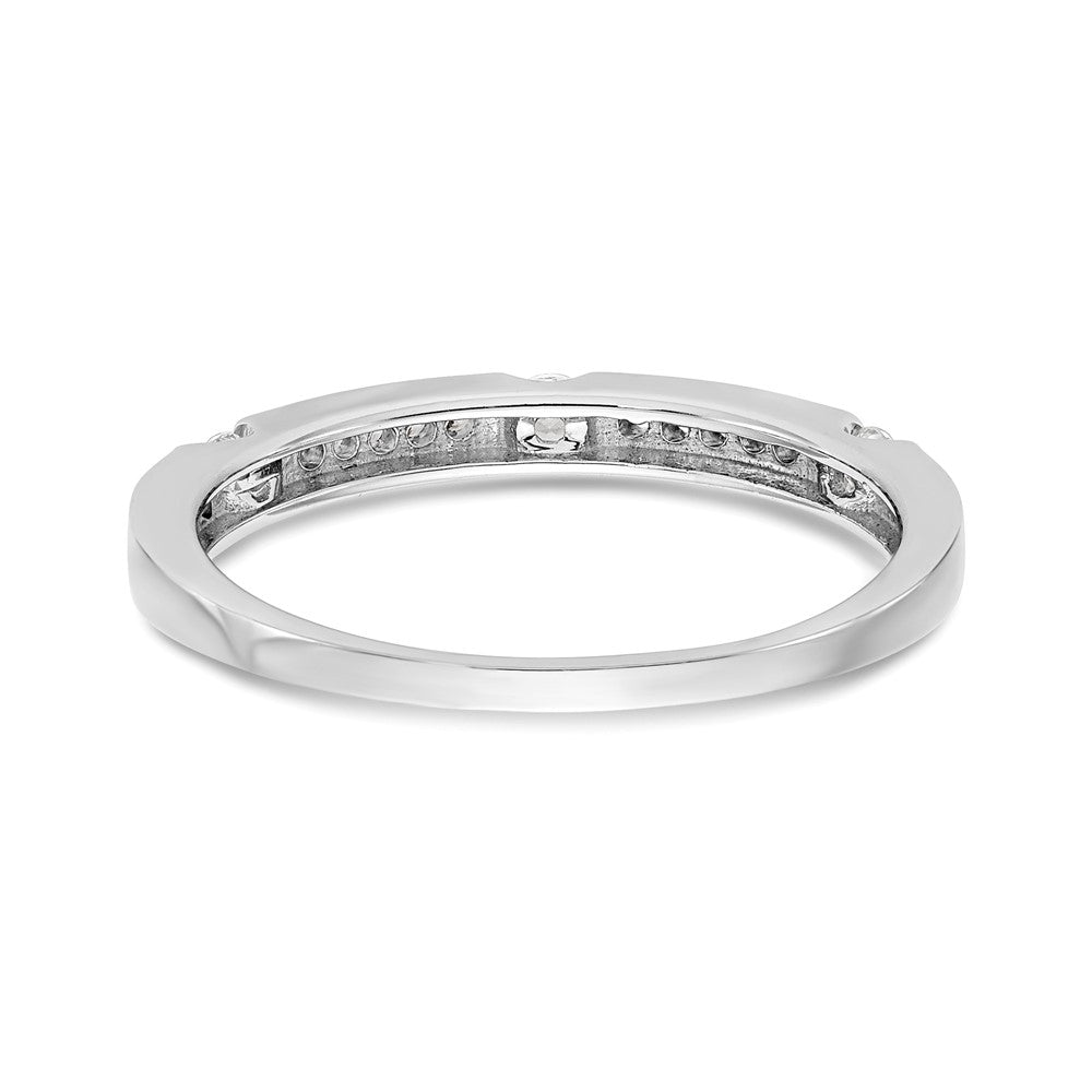 14K Weißgold Ehering mit natürlichen Diamanten, 0,19 ct Gesamtgewicht