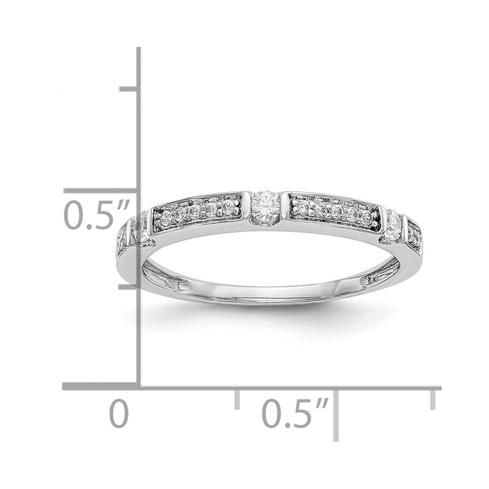 14K Weißgold Ehering mit natürlichen Diamanten, 0,19 ct Gesamtgewicht