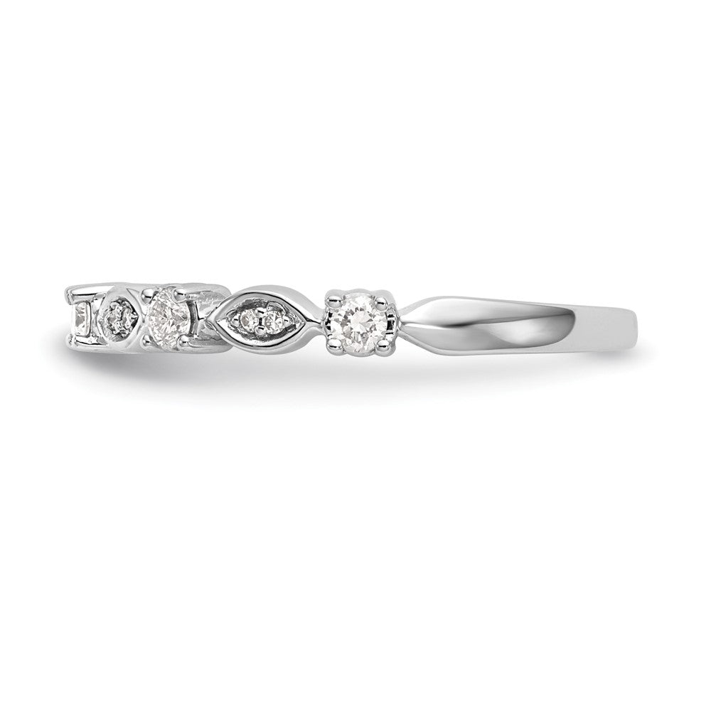 14K Weißgold Ehering mit natürlichen Diamanten