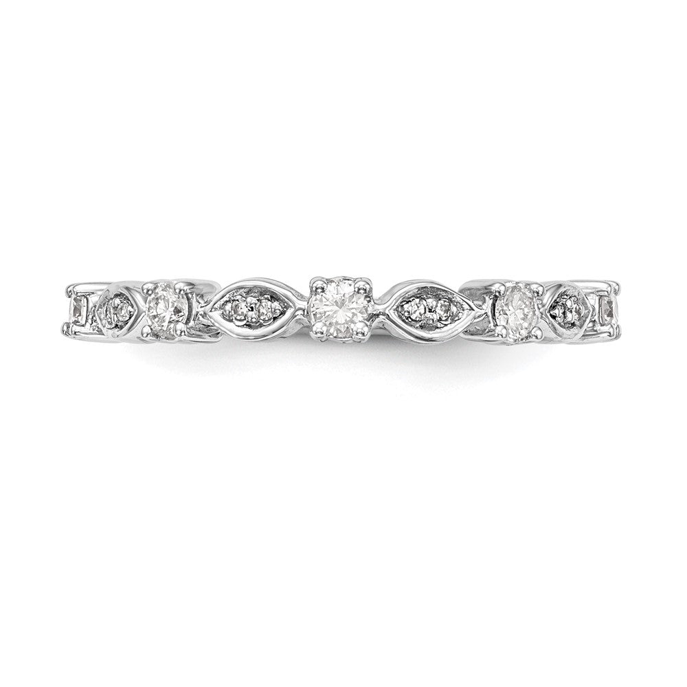 14K Weißgold Ehering mit natürlichen Diamanten