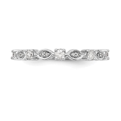14K Weißgold Ehering mit natürlichen Diamanten