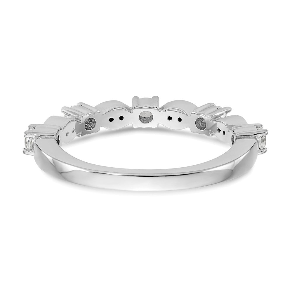 14K Weißgold Ehering mit natürlichen Diamanten