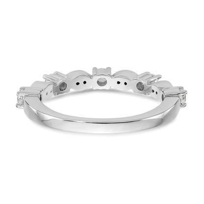 14K Weißgold Ehering mit natürlichen Diamanten