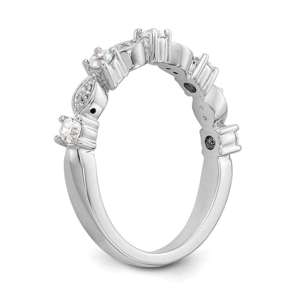 14K Weißgold Ehering mit natürlichen Diamanten